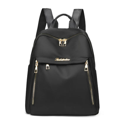 Simple PU Black Large Capacity Backpack - Unisex Travel Bag, Schoolbag for Women, Harajuku High Street Style