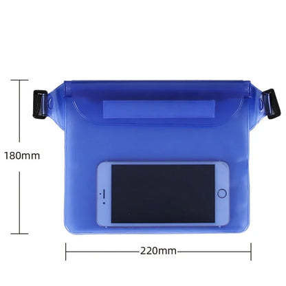 3-Layer Waterproof Phone Dry Bag - Large Transparent Underwater Protective Pouch for iPhone & Mobile Phones