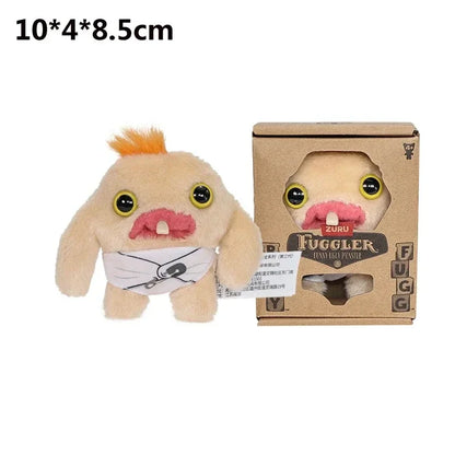 Fuggler Plush Baby Series Mr. Needles – Funny Ugly Monster Stuffed Doll, Munch Rabid Rabbit Wide-Eyed Weirdo Soft Toy 9cm