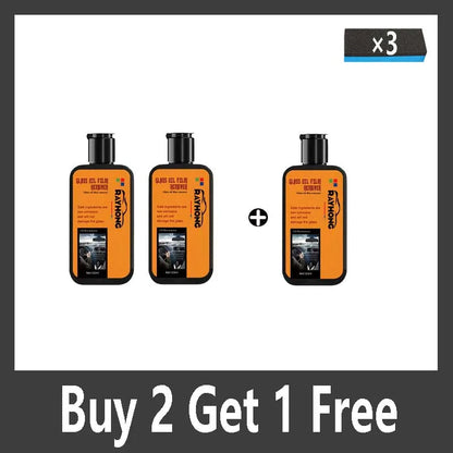 Motorcycle & Car Glass Oil Film Remover – Windshield Polishing Compound for Crystal Clear Window Cleaning & Auto Detailing