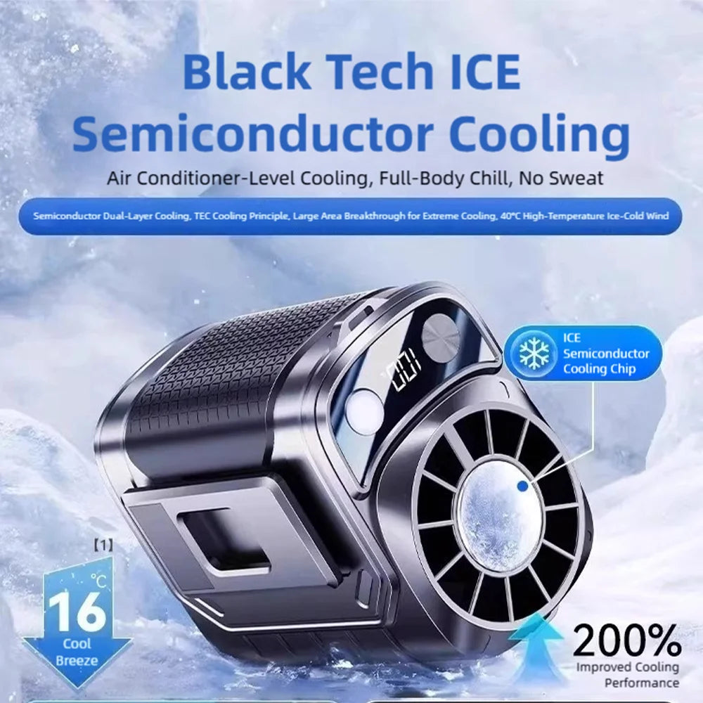 TINSOL Portable Waist Clip Fan – USB Rechargeable Long Battery Life Outdoor Cooling Fan for Construction & Summer Use