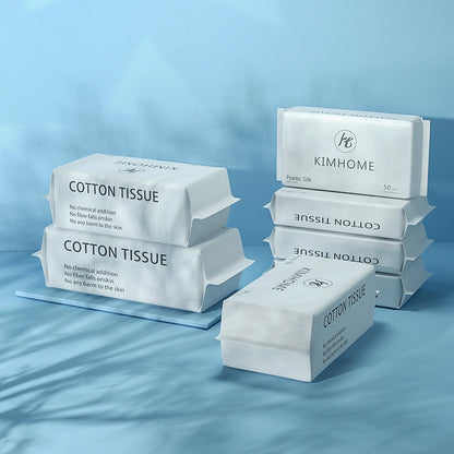 Disposable Soft Cotton Face Towels – 50/100Pcs Hygienic Dry Wipes for Bathroom, Makeup Removal, Washing & Daily Skincare Use