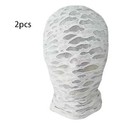 Black Cosplay Full Mask - Breathable Thin Hood Head Cover for Party & Festival Costume Accessories
