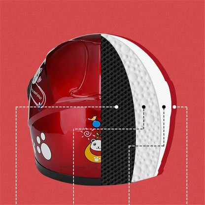 New Cute Children’s Full Face Helmet – Safety Bike & Motorcycle Helmet for Kids, Adjustable for Outdoor Sports, Four Seasons Protection