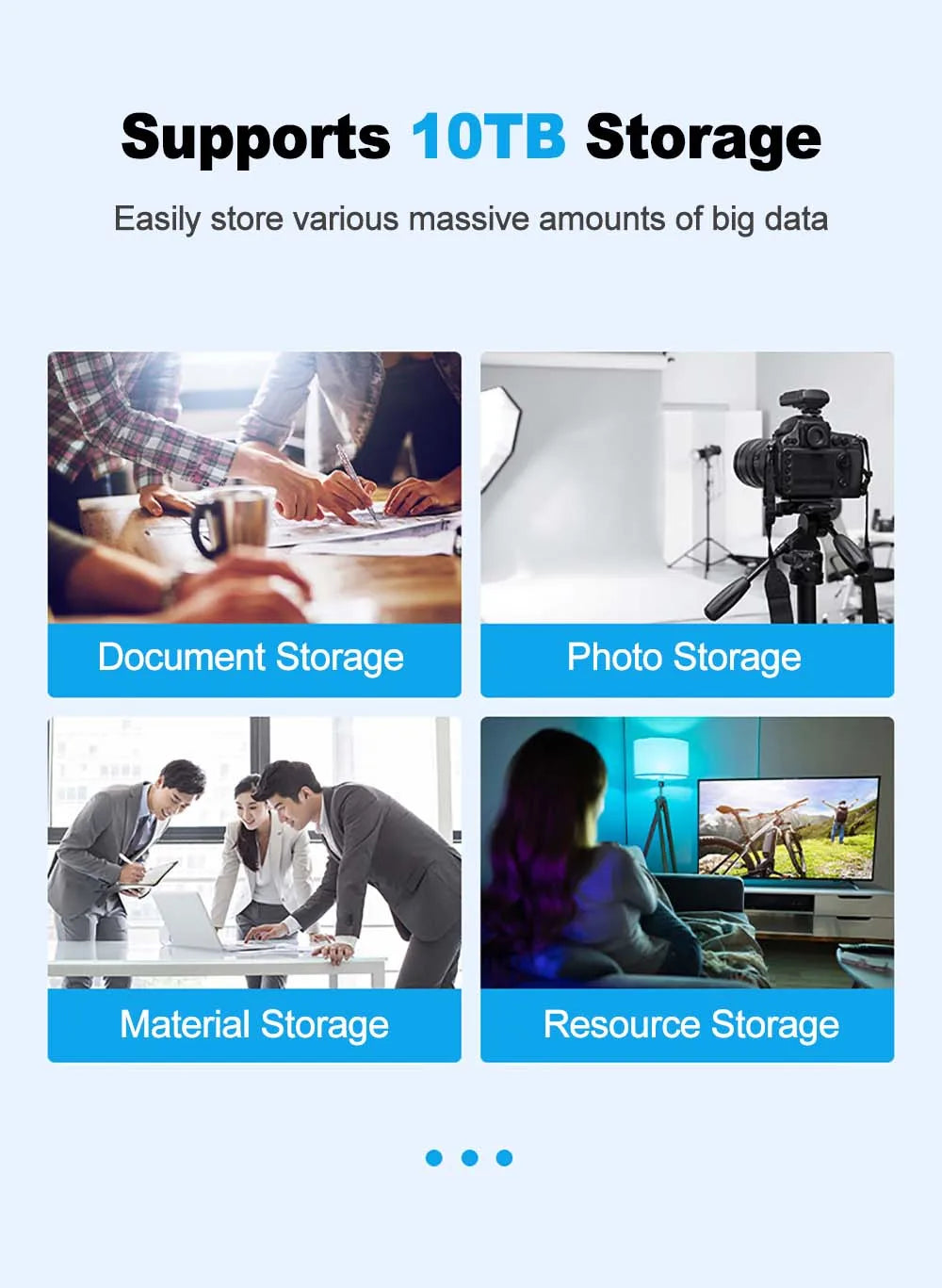 3.5 Inch USB 3.0 to SATA External Hard Drive Enclosure Case for SSD/HDD up to 10TB – PC & Laptop Compatible