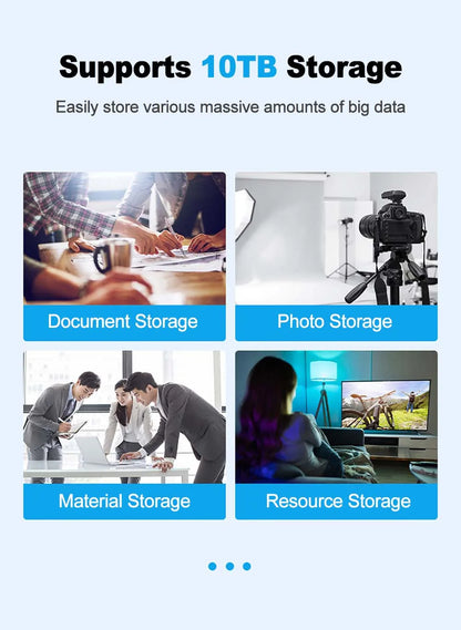 3.5 Inch USB 3.0 to SATA External Hard Drive Enclosure Case for SSD/HDD up to 10TB – PC & Laptop Compatible