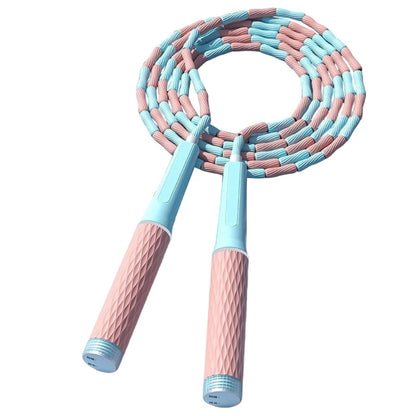 Beaded Adjustable Jump Rope – Segmented Fitness Skipping Rope for Men, Women & Kids