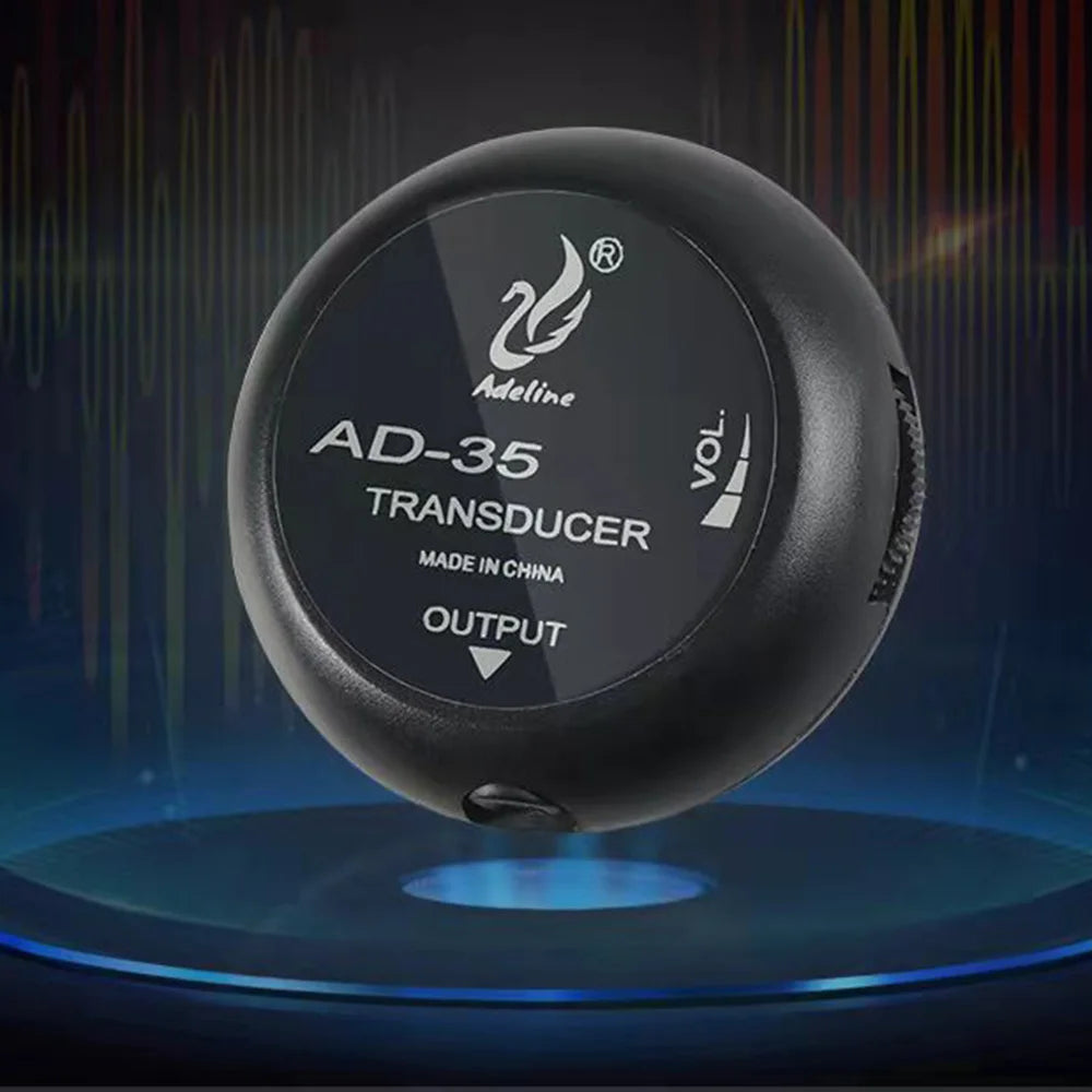 AD-35 Mini Piezo Pickup Transducer – Stick-On Sound Amplifier for Acoustic Guitar, Ukulele, Violin, Cello & Banjo