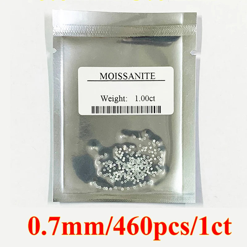 1CT Lab-Grown Moissanite Diamonds – D Color VVS1 Loose Gemstones, Full Size 0.7mm-20mm
