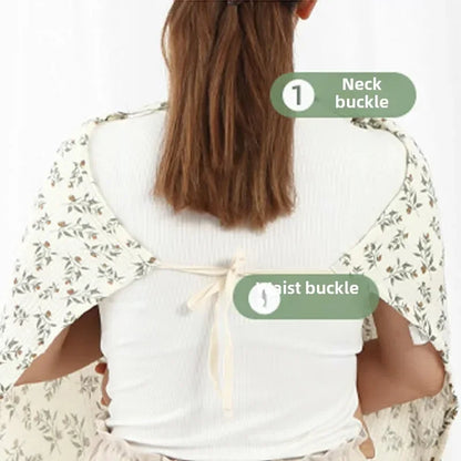 Cotton Breastfeeding Cover - Adjustable Nursing Apron Baby Feeding Privacy Blanket for Mothers and Strollers