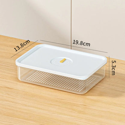Portable Transparent Food Grade Fruit & Meat Storage Box – Fridge Organizer Container