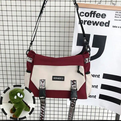 Men’s Large Capacity Messenger Bag – Fashion Canvas Nylon Crossbody Shoulder Bag for Casual & Student Use