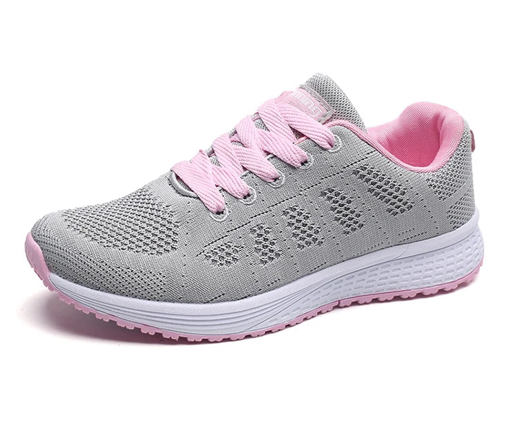 Women's Lightweight Lace-Up Flats – Fashionable Round Toe Nurse Sneakers, Comfortable Walking Shoes, Plus Size Available