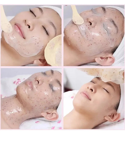 350g Hydrating 24K Gold Soft Mask Powder – Rose Petal Crystal Jelly Skin Care Mask for Moisturizing & Revitalizing Skin