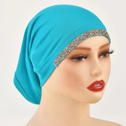 Women’s Modal Cotton Hijab Undercap - Soft Stretchy Diamond Bonnet for Muslim Headscarf & Turban Styling