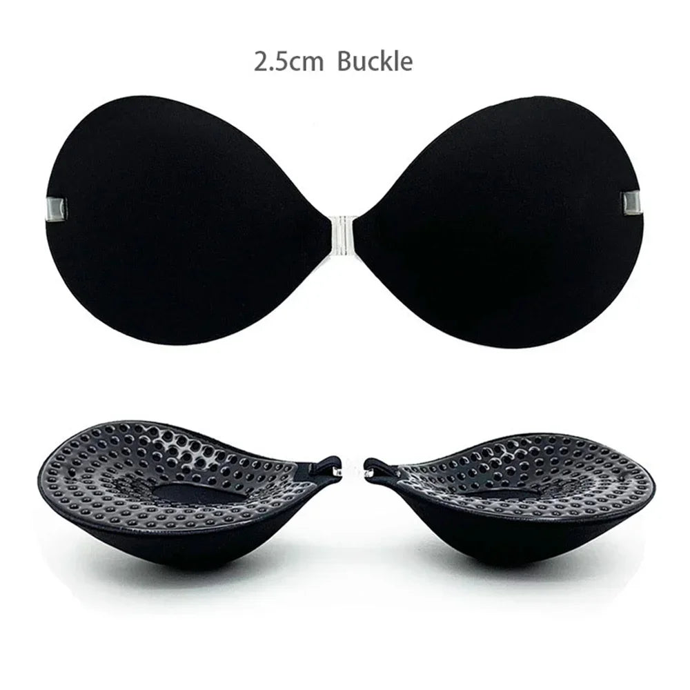 Thick Invisible Silicone Bra Stickers – Chest Enhancer for Flat Chest, Bridal & Wedding Dress, 2.5CM/5CM/6CM Options