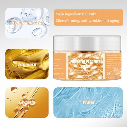 50pcs Collagen Face Care Capsules — Hyaluronic Acid Serum for Acne, Wrinkle Removal, Firming & Whitening Skin Care