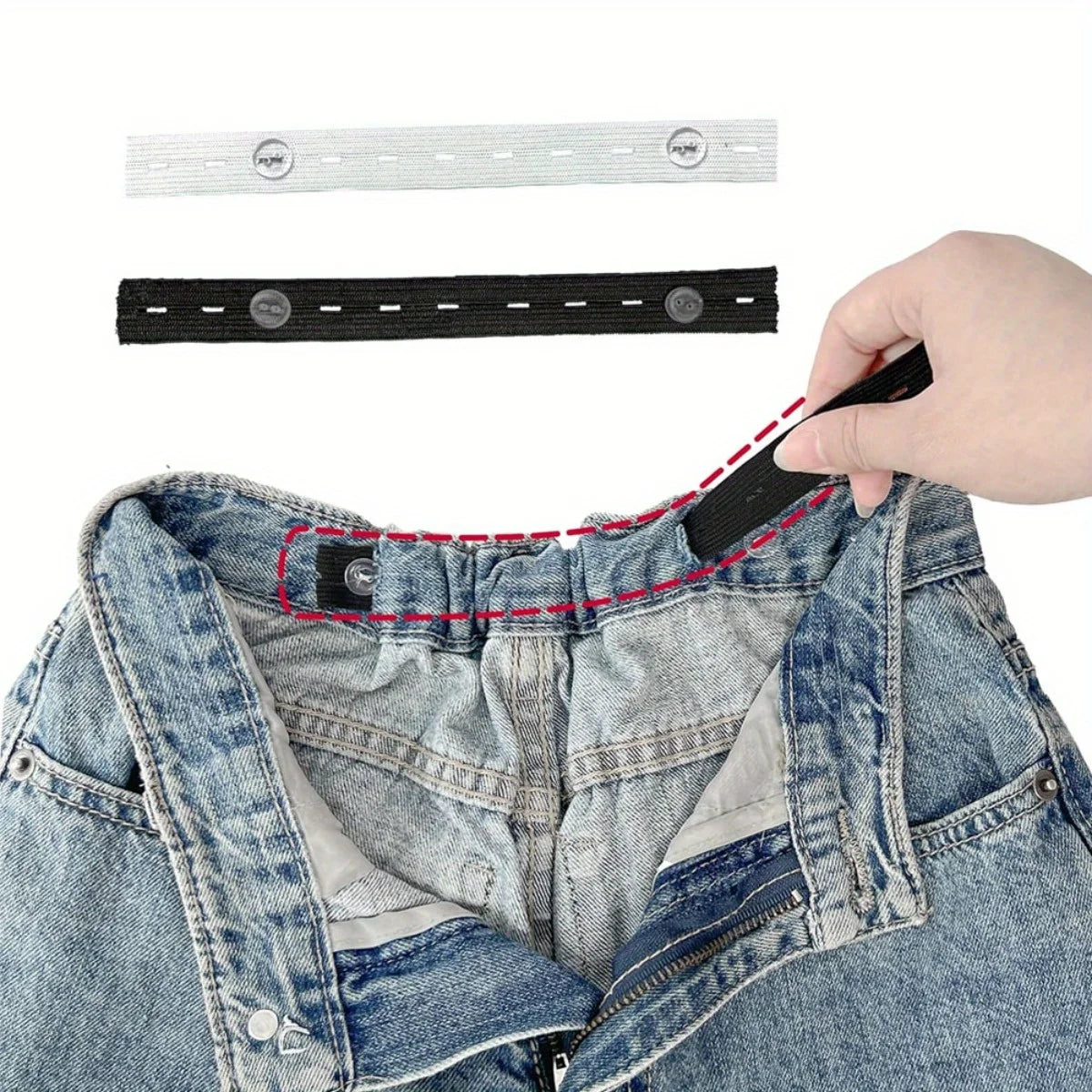 Invisible Belt Tightener Set (2pcs) – Seamless Trouser Waist Buckle Adjuster Sewing Tool