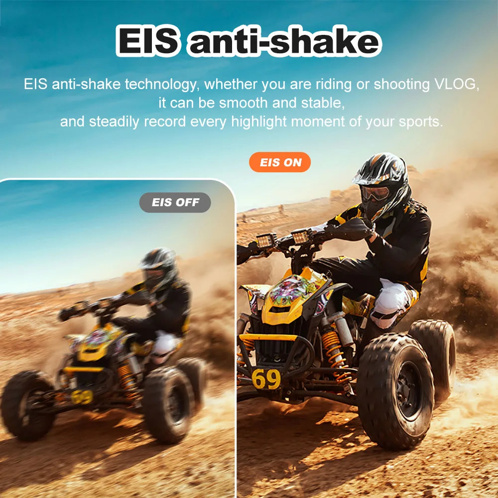 5K Action Camera – 4K60FPS, EIS, Dual Screen, 170° Wide Angle, 30M Waterproof Sport Camera with Remote Control