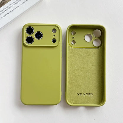 Liquid Silicone iPhone Case - Matte Soft Candy Color Cover for iPhone 11–18, 16e, Air, Plus & Pro Max Models