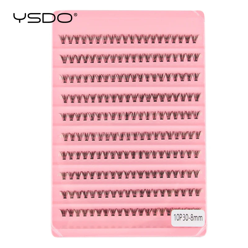 YSDO Premade Volume Fans Eyelash Extensions – 10/14 Rows Natural Mink Individual Cluster Lashes for Makeup