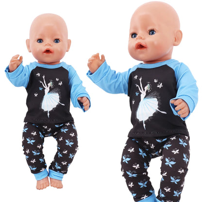 Doll Clothes Multi-Style Daily Set – Pajamas & Home Wear for 43cm Born Baby Dolls & 18-Inch American Dolls, Our Generation Toy Gift