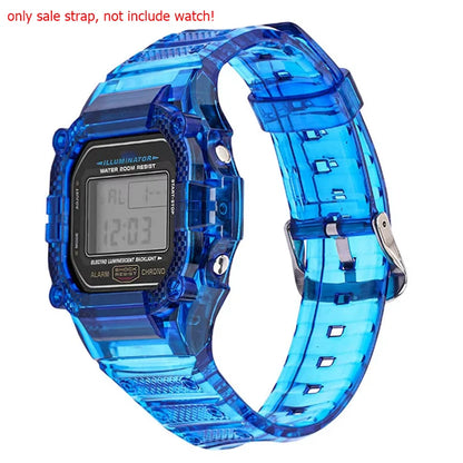 TPU Resin Watch Case and Strap for Casio G-Shock - Replacement Wristband for DW-5600, GW-M5610, M5600 and GLX-5600 Models