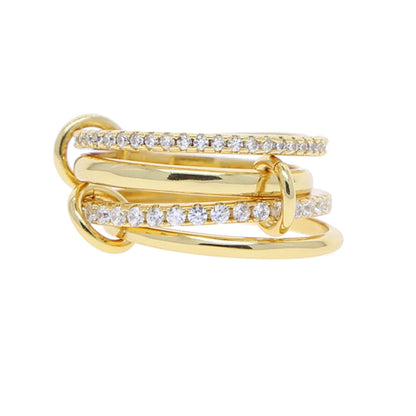 2026 Spinelli Stacking Rings - Iced Out 5A CZ Micro Pave Multi-Piece Engagement Finger Jewelry Set for Women
