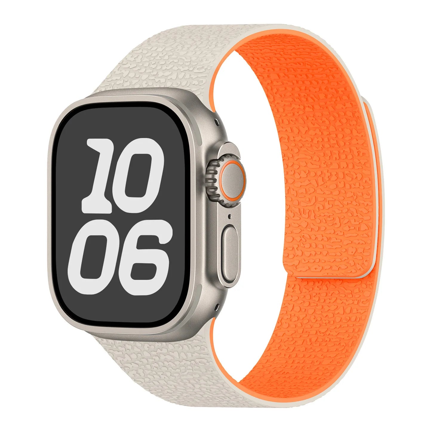 Silicone Magnetic Strap for Apple Watch - Adjustable Band for 49mm/46mm/45mm/44mm/42mm/41mm/40mm Series Ultra, SE & More