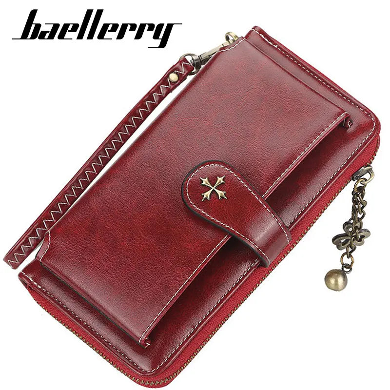 New Women’s PU Leather Wallet — Fashion Long Zipper Purse, Top Quality Brand Card Holder, Classic Female Wallet