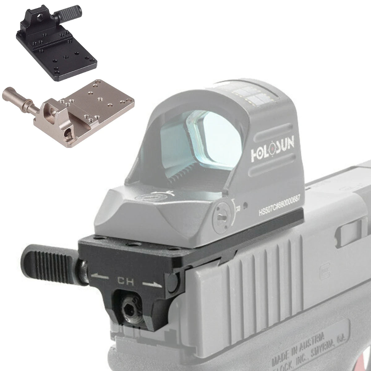 Universal Red Dot Sight Mount Plate - RM/SR/SURF Scope Mount Adapter