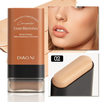 Eraser Foundation Stick – Velvet Moist Long-Lasting Liquid Concealer for Flawless Face Makeup