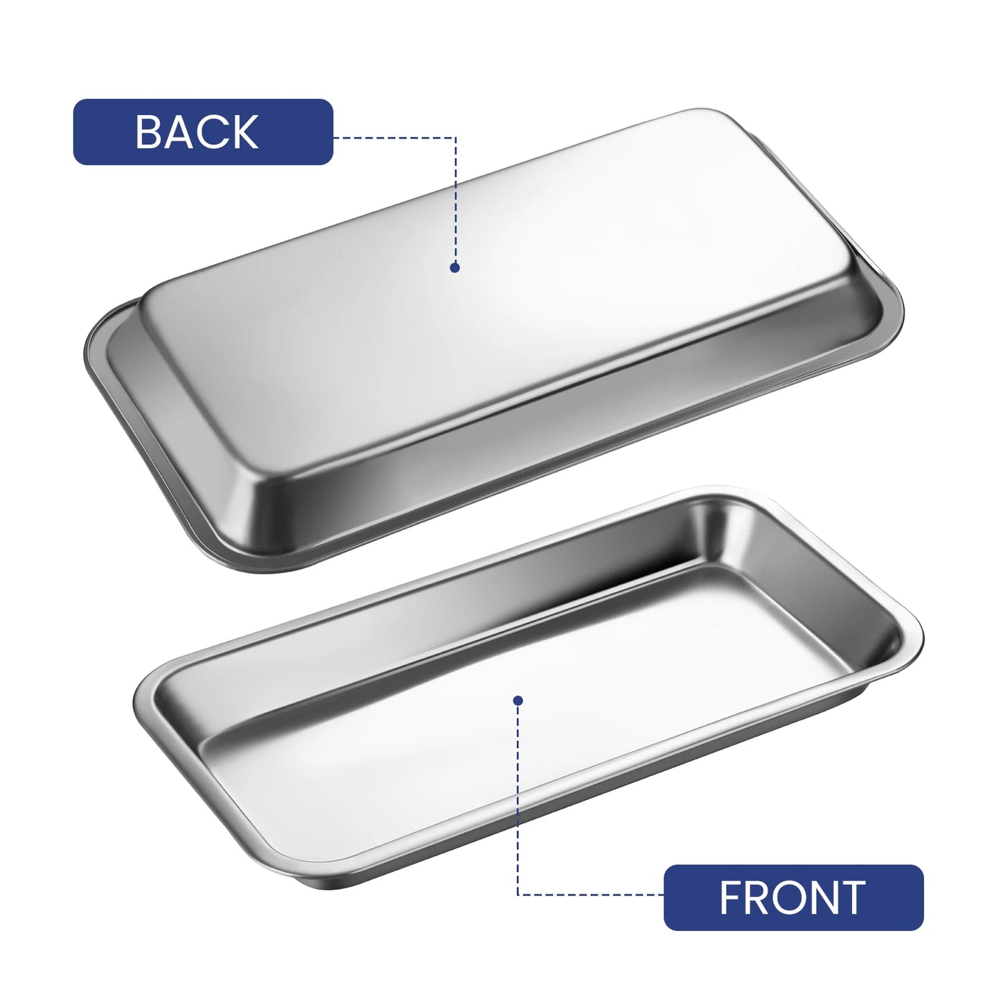 Stainless Steel Medical & Dental Surgical Tray – Durable Instrument Storage Dish for Lab, Clinic & Hospital Use