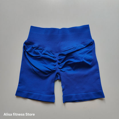 High Waisted Yoga Shorts - Seamless Tummy Control Fitness Shorts for Running, Workout & Activewear