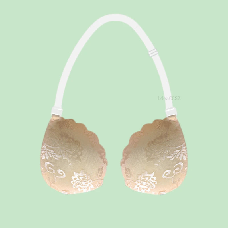 Adhesive Silicone Push-Up Bra - Invisible Backless Lingerie with Transparent Straps for Women