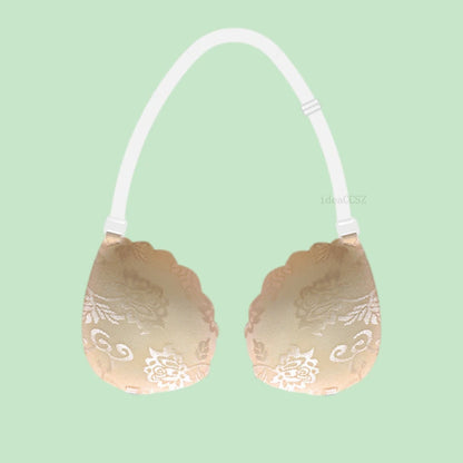 Adhesive Silicone Push-Up Bra - Invisible Backless Lingerie with Transparent Straps for Women