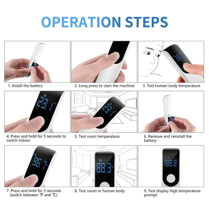 Celsius Display Digital Infrared Thermometer | Non-Contact Medical Temperature Gun Hygrometer