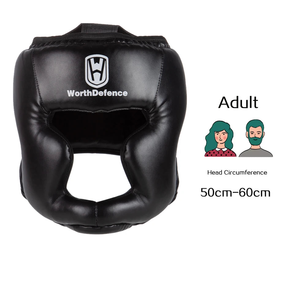 WOSWEIR Kickboxing Helmet – PU Protective Gear for Karate, Muay Thai, MMA, Sanda & Boxing – Adult & Kid Training Equipment