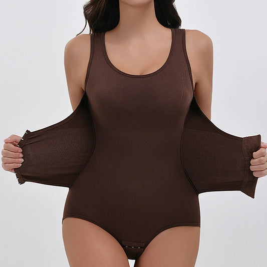 2025 Women’s Zipper Bodysuit Shapewear – Tummy Control Waist Trainer Slimming Corset Top