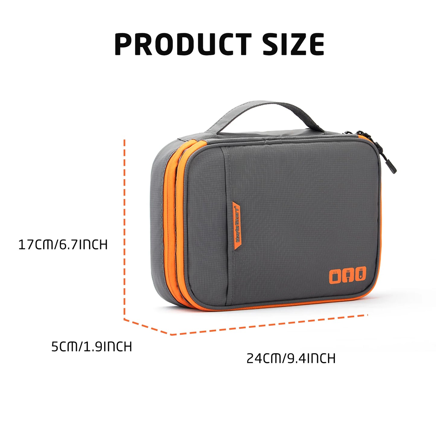 Portable Cable Storage Bag – Digital Electronics Organizer Pouch for USB Cables, Chargers & Travel Accessories