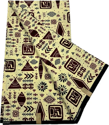 100% Cotton African Ankara Wax Fabric - Soft Real Wax Print for Dresses