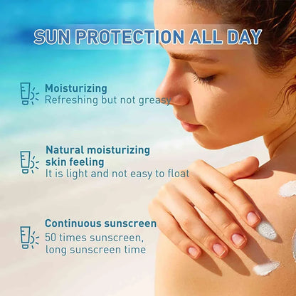 Original Korean Sunscreen – Hyaluronic Waterproof Sunblock with Madagascar Plant Essence for Sensitive Skin, Long-Lasting Protection