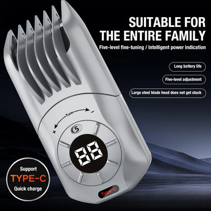 Electric Hair Clipper – Home Use Hair Cutting Tool for Adults & Kids, Self-Cutting Salon Trimmer & Grooming Kit