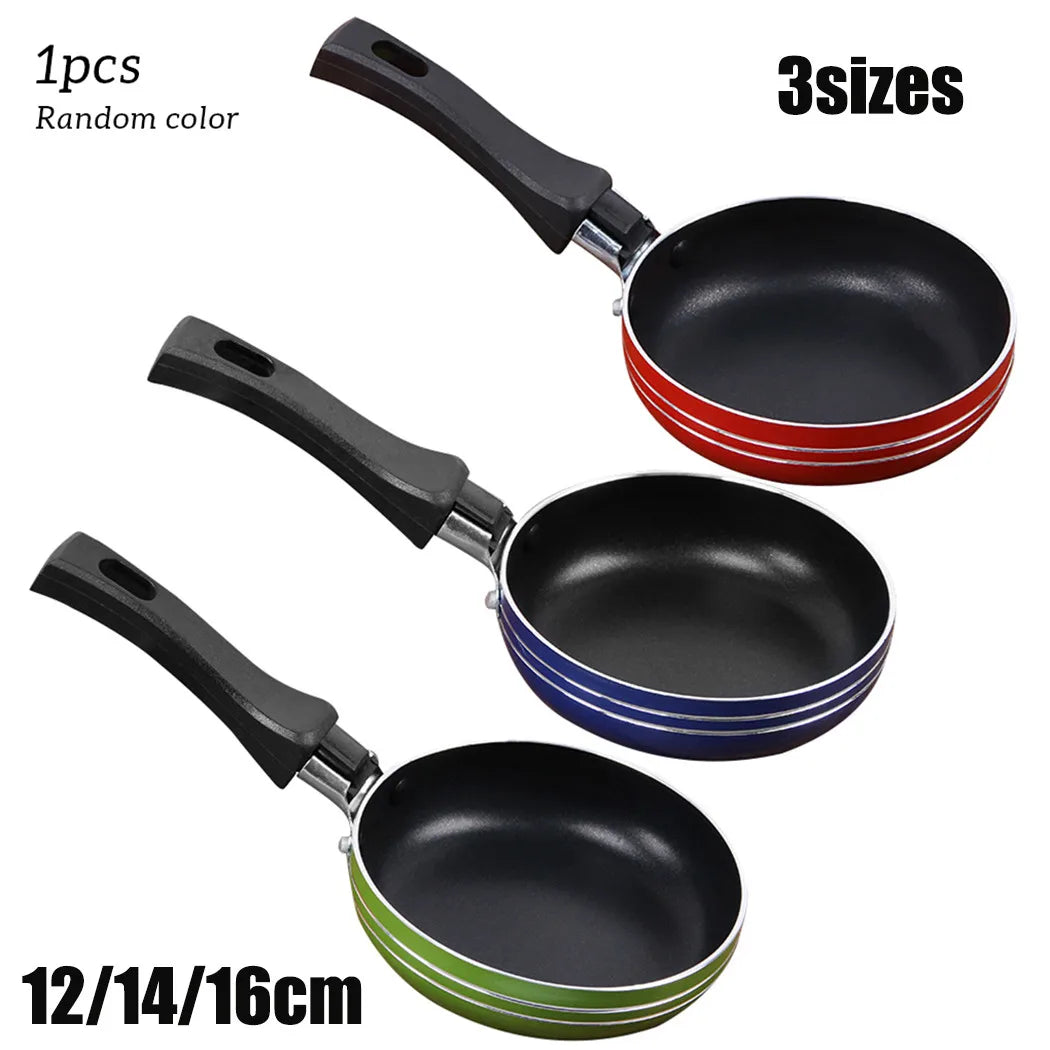 Mini Non-Stick Frying Pan - 12cm/14cm/16cm Steel Egg Frypan for Kitchen Cooking