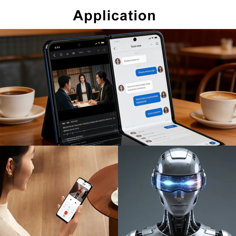 6.67 Inch Flexible AMOLED Display - 2K 2400x1080 Rollable Curved Screen for Raspberry Pi, AI Robots & Smart Wearables