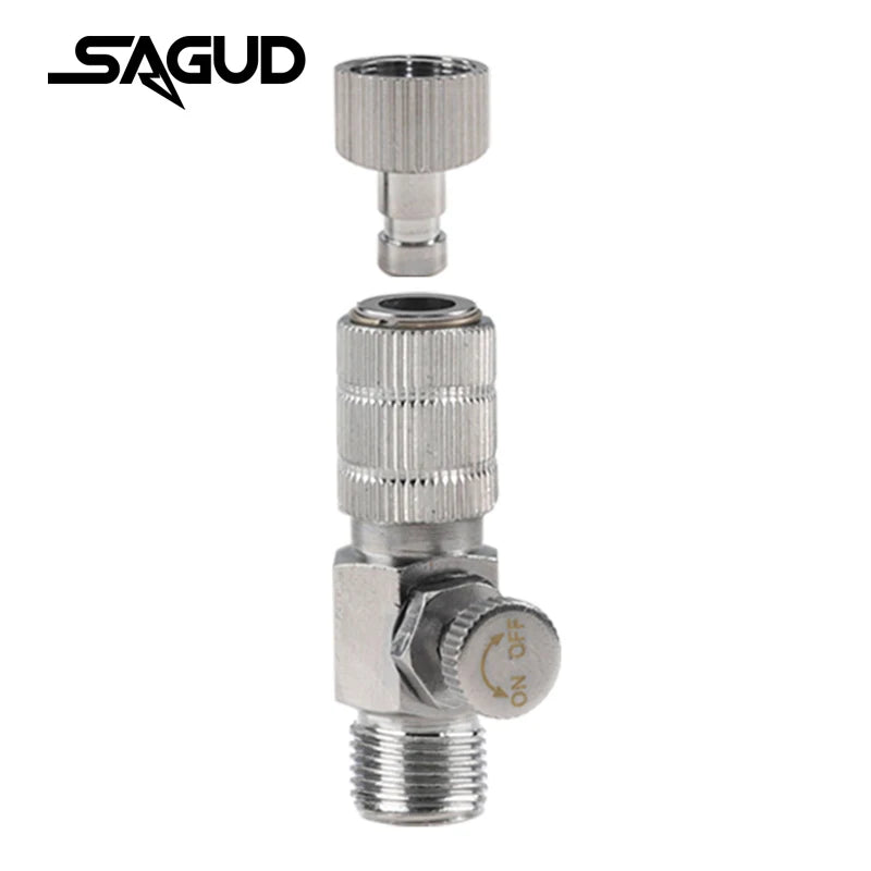 SAGUD Airbrush Quick Disconnect Kit – 1/8" Quick Release Fitting Adapter with 4 Extra Connectors for Hose & Airbrush Parts