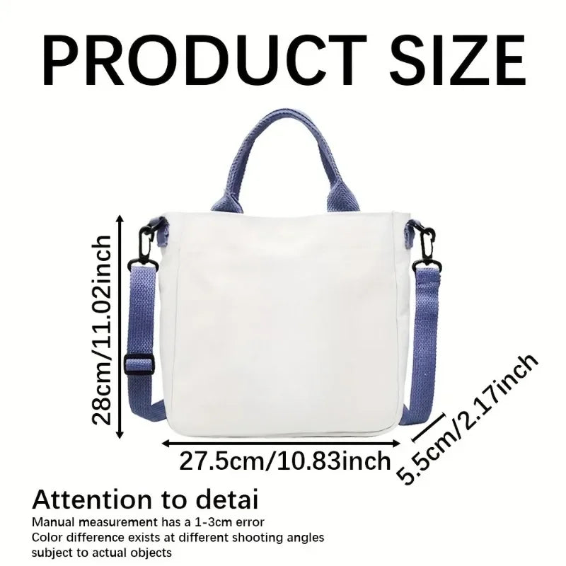 Snoopy Cartoon Canvas Tote Bag – Large Capacity Shoulder Crossbody Bag for Girls, Students & Gift