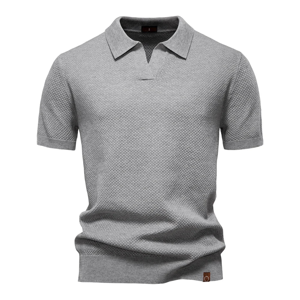 Men's Premium Golf Polo Shirt - 2025 Summer Solid Color Breathable Casual Collared Polo