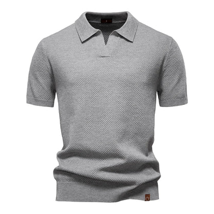 Men's Premium Golf Polo Shirt - 2025 Summer Solid Color Breathable Casual Collared Polo