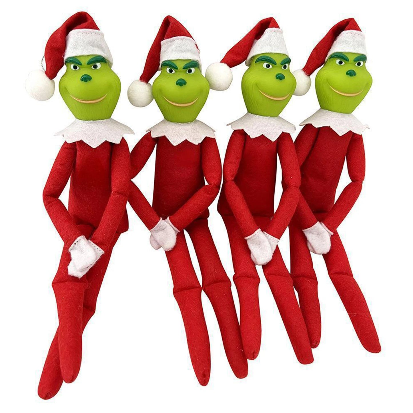 32cm Christmas Elf Doll – Handmade Plush Fairy Toy with Long Legs for Bookshelf, Room Decor & Holiday Gifts